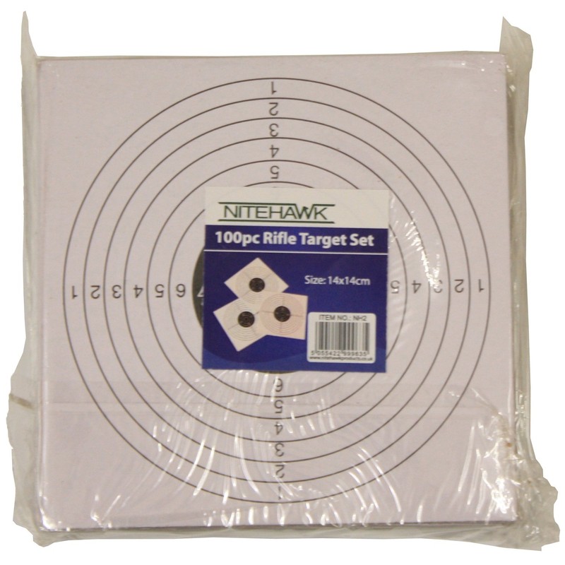 Nitehawk 100pc 14cm Air Rifle/Airsoft Pistol Shooting Practice Card Targets