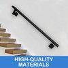 RECTOO 4 Ft Modern Handrail - Complete Kit. Black Galvanized