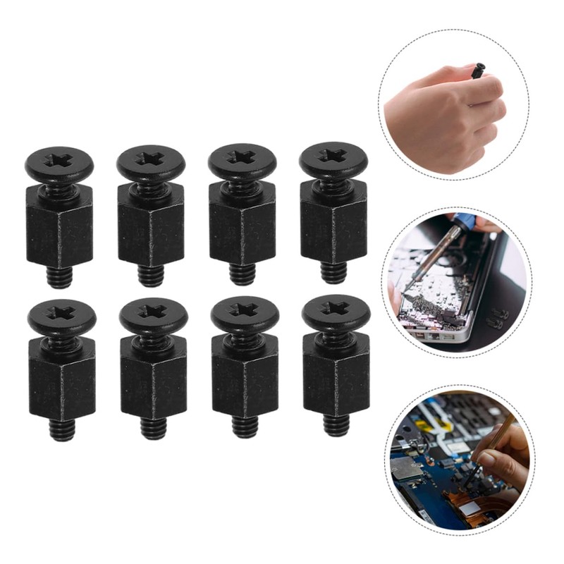 TEHAUX 8pcs SSD Motherboard Mounting Screws Head Computer Screws for