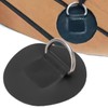 Stainless Steel D-Ring Patch Waterproof PVC Patch 6.5cm Diameter