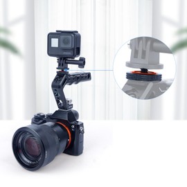 Mechrig Hot Shoe Adapter for DSLR Cameras – Universal 1/4 Screw Mount for Microphone, LED Light, Tripod – Aluminum Alloy Quick Release with Anti-Slip & Shockproof Design (62043)