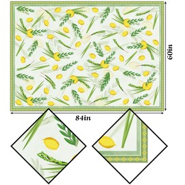 Hafangry Sukkah Tablecloth Jewish Sukkot Holiday Decoration Etrog Lulav Supply Kitchen Dining Room Home Table Cloth