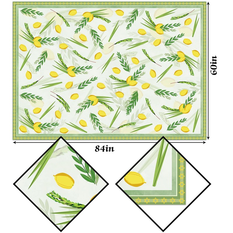 Hafangry Sukkah Tablecloth Jewish Sukkot Holiday Decoration Etrog Lulav Supply