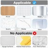 FEPTUASE Shower Caddy Adhesive Replacement, Transparent Strong Adhesive Hooks, No