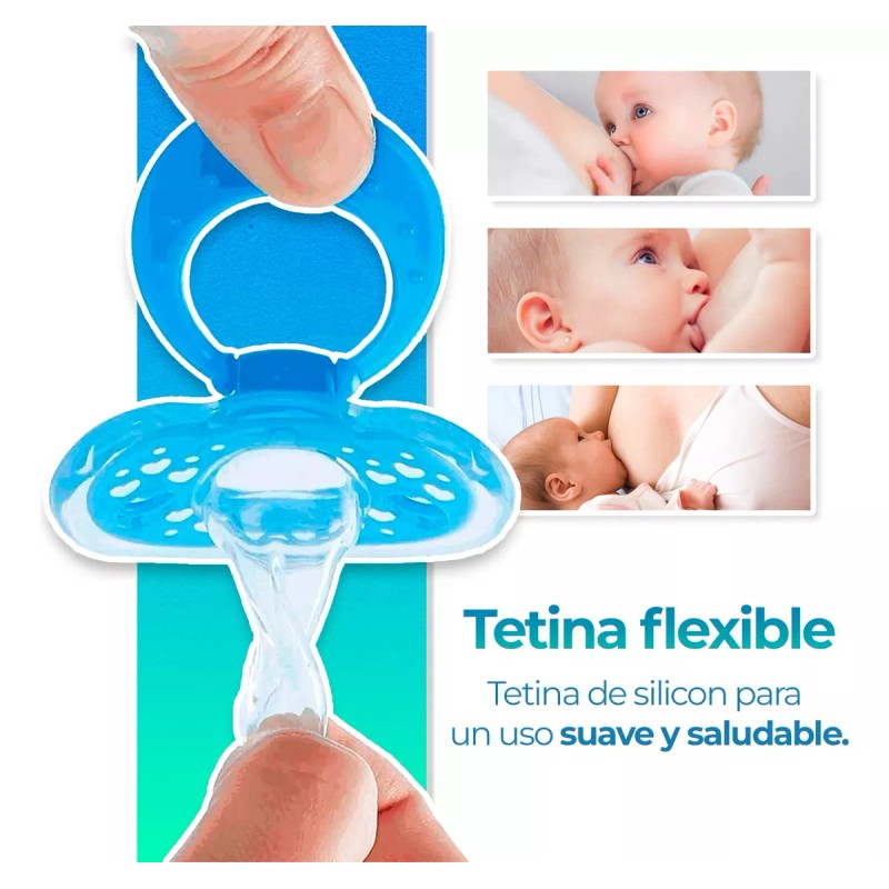 Chupón Chupete Bebé De Silicón Suave, Con Estuche 1pza,0-6m