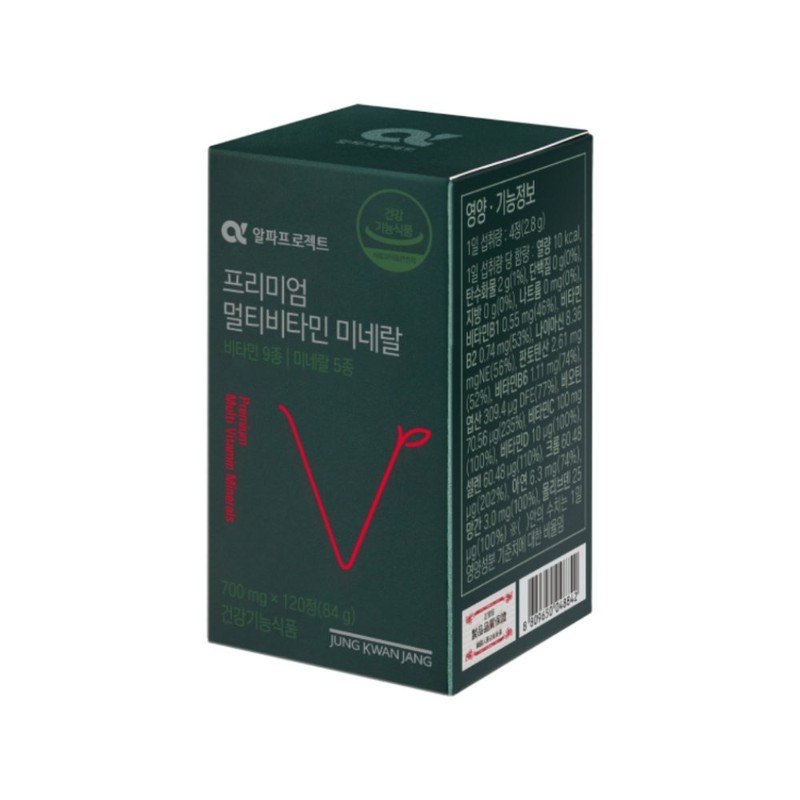 Alpha Project Premium Multivitamin Mineral 700mg 120 tablets / 알파프로젝트