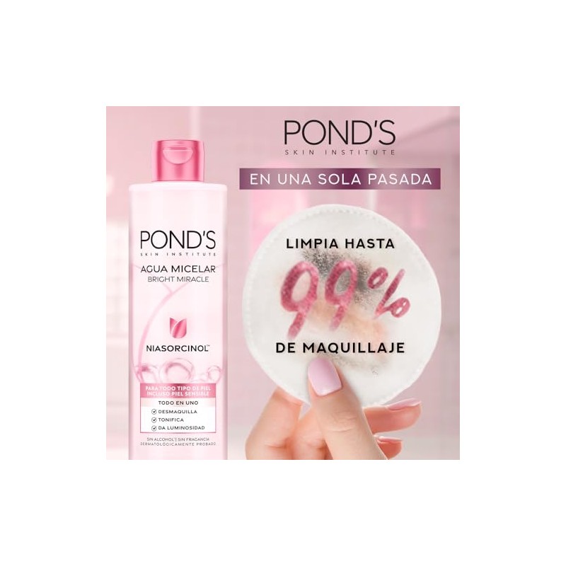 POND'S Agua Micelar Bright Miracle con Niasorcinol para todo tipo