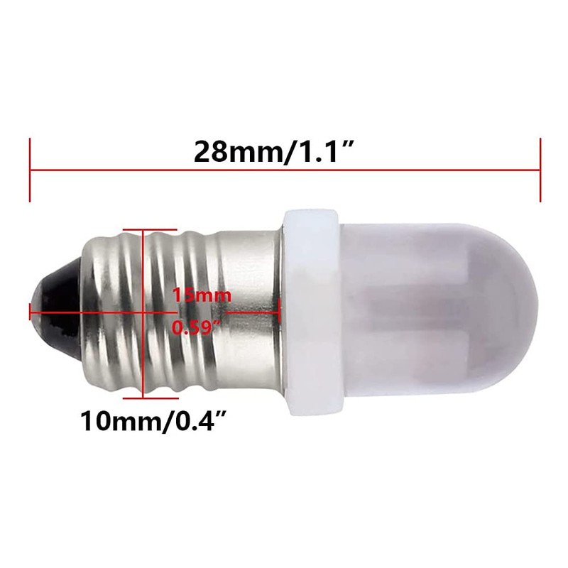 CENGOOD Mini E10 12V Led Indicator Light Bulb Screw Base