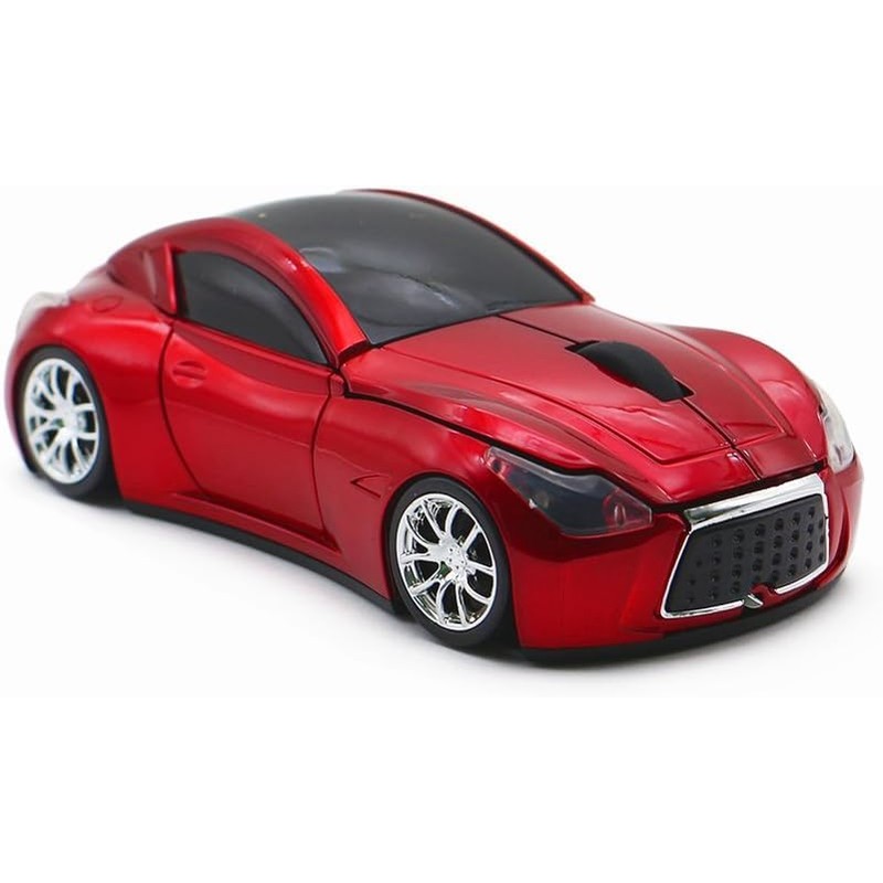 Certified Race Car Wireless Mouse Sports Car Shaped 2.4GHz LED