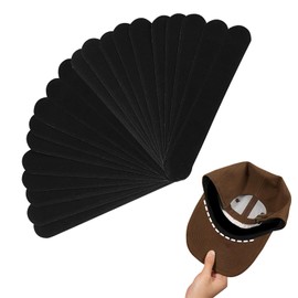 Hat Sweat Liner for Cap, 50pcs Black Absorbent Hat Liners for Caps, Hat Sweat Protector, Cap Liners for Baseball Caps