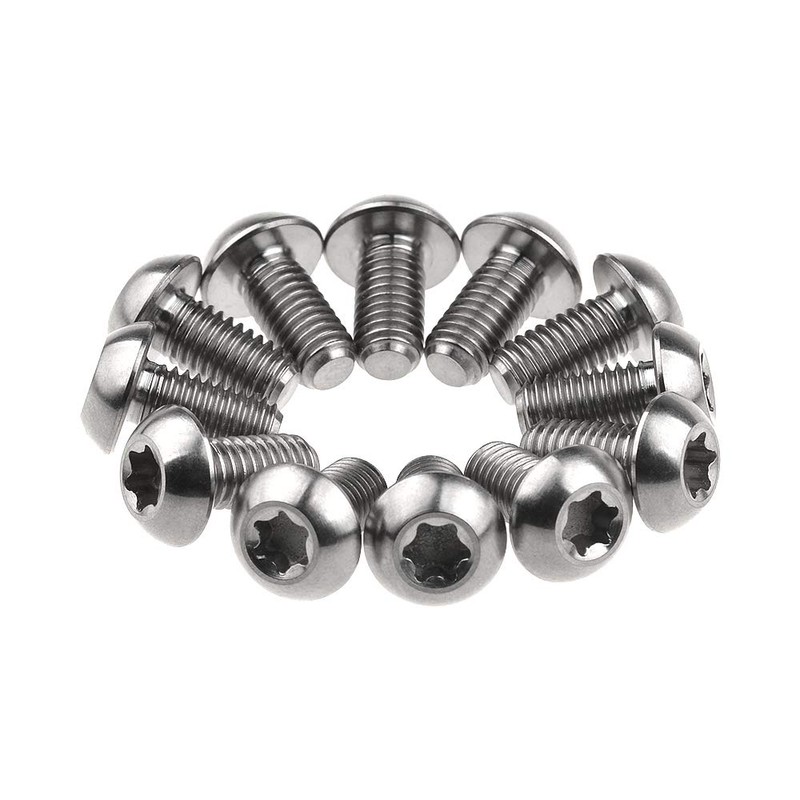 Wanyifa 12 tornillos de titanio Ti Torx M5 x 10
