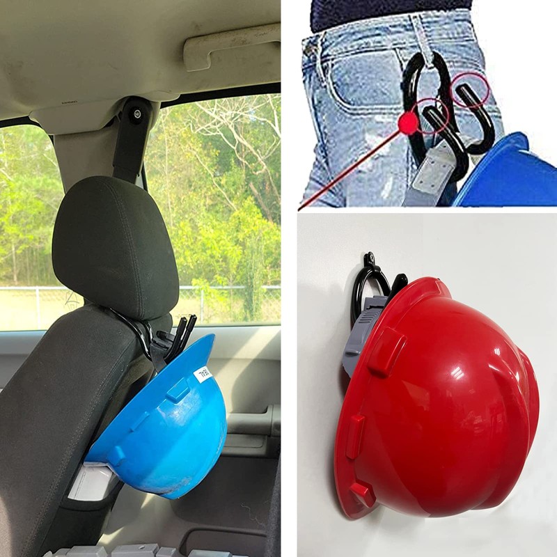 2 Pack Universal Over The Seat Hard Hat Rack, Wall