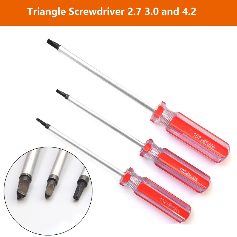 Triangle Screwdrivers Set 7 Sizes 1.4mm 1.8mm 2.0mm 2.3mm 2.7mm