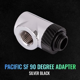 Thermaltake Pacific SF 90 Degree Adapter Silver Black/DIY LCS/Fittings CL-W396-CU00SL-A
