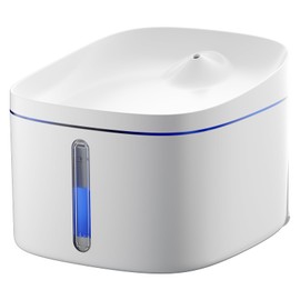 DOGNESS D01B Pet Fountain Cat Water Dispenser Healthy and Hygienic Drinking Fountain 2.2L Automatic Electric Water Bowl for Dogs, Cats, Birds and Small Animals White