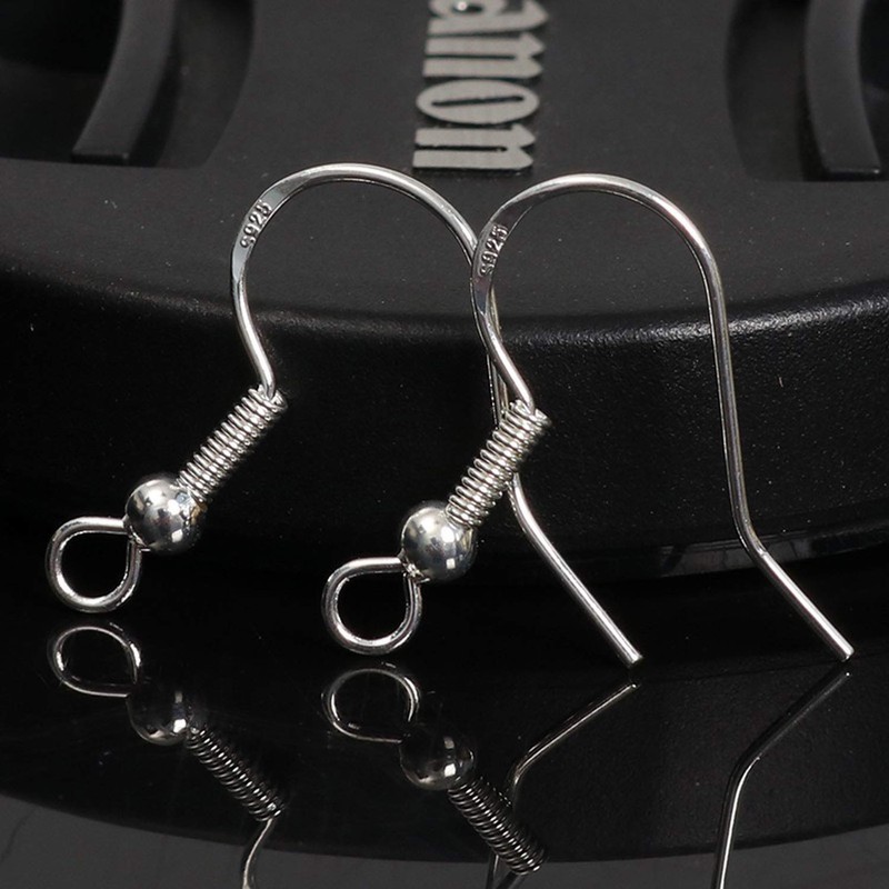 100 PCS / 50 Pairs 925 Sterling Silver Earring Hooks,