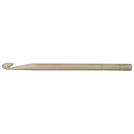 KnitPro Basix Birch: Crochet Hooks: Single Ended: 20cm x 20.00mm, Birchwood, Multi-Colour, 20mm