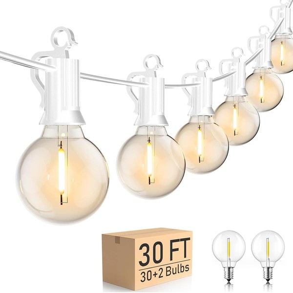 30 FT Outdoor String Lights - Commercial Globe Patio Lights