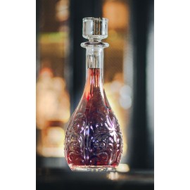 Glass Wine Decanter with Stopper - Carafe - for Red - White - Wine - Crystal Glass 32.5 Oz. - Made in Europe - by Barski