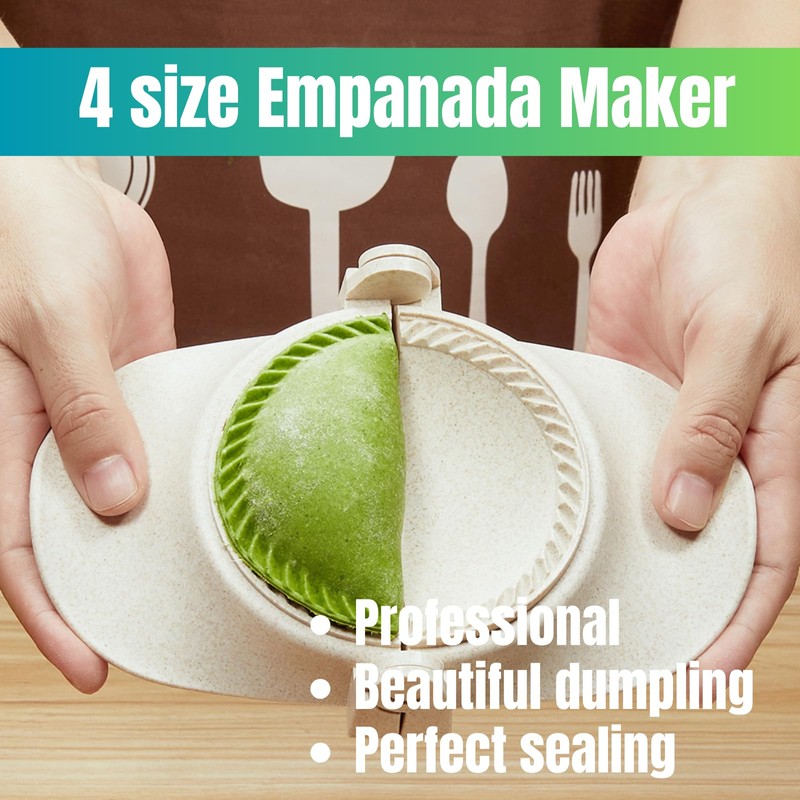 MUMSUNG Empanada Maker Press, 4Size (6"+4"+3"+2.6") Professional Dumpling Maker Mold