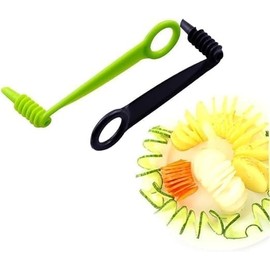 2Pcs Green Spiral Slicer Blade Hand Slicer Cutter Potato Cucumber Vegetables Spiral Knife Kitchen Tool Accessories, Manual Screw Peelers Kitchen Dining Tools