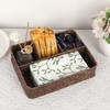 OLegei Wicker Storage Basket Shelf Basket Wicker Storage Box with