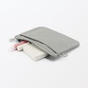 MUJI 84475627 Wrinkle Nylon Flat Pouch, Gray, M, Approx. 7.5