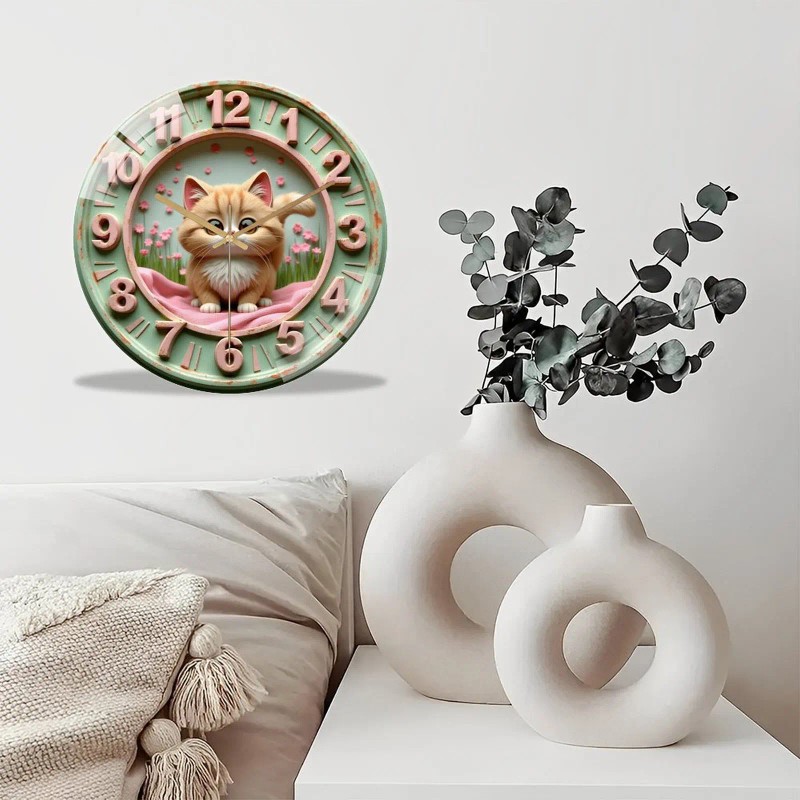 30x30cm Glass Clock with a Customized "Established Since" Landmarksheet size: