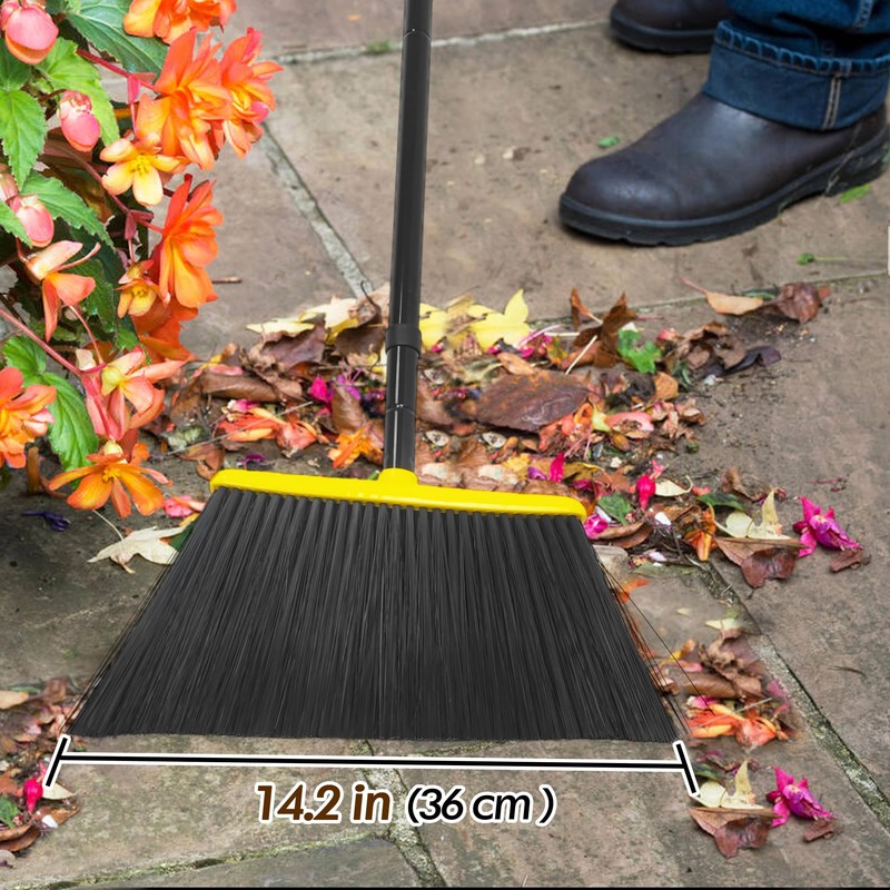 JEHONN Outdoor Broom Heavy Duty with 55 inches Long Handle,