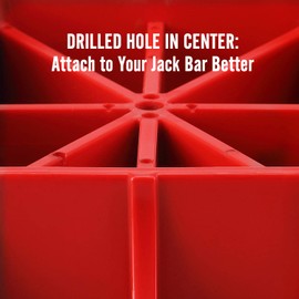 Seven Sparta Base Stand Compatible with Hi Lift Jack PP Pad to Alleviate Jack Hoisting Sinkage (Red)