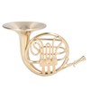 Miniature French Horn Decoration Brass Dollhouse Mini Musical Instrument Replica