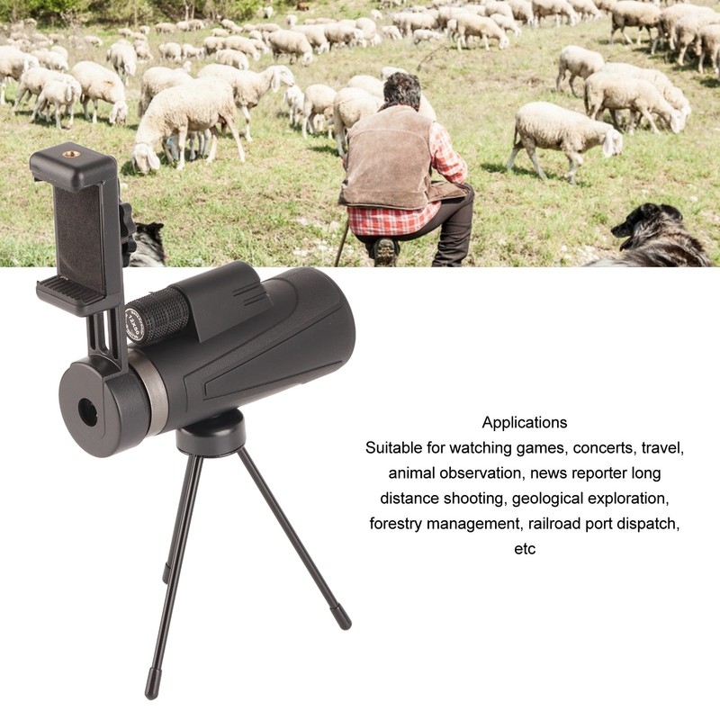 12x50 Monocular Telescope 50mm Aperture Bright Clear HD Outdoor Telescope