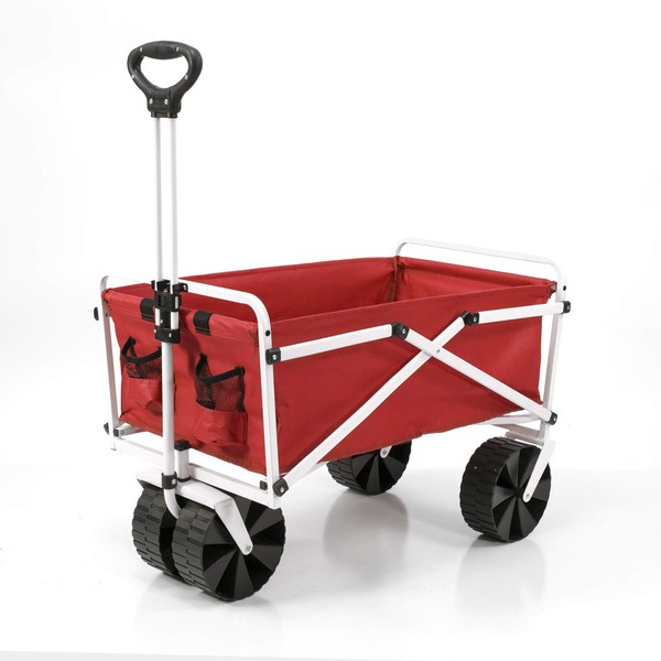 YSC Folding Beach Wagon – Collapsible Cart with Wheels –