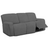Easy-Going 8 Pieces Microfiber Stretch Sectional Recliner Sofa Slipcover Soft