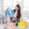 PARSUP 3PCS Easter Egg Hunt Bags Happy Easter Bunny Gift