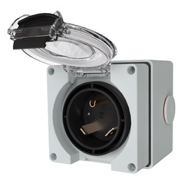 STARELO 30 Amp Generator Power Inlet Box NEMA TT-30P,125Volt, Outdoor dustproof and Weatherproof for generators, Welding Machines, etc.ETL Listed.(NEMA TT-30P Box)