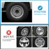 WEISIGAO Chrome Wheel Hubcaps Compatible with Ford Van E150 E250