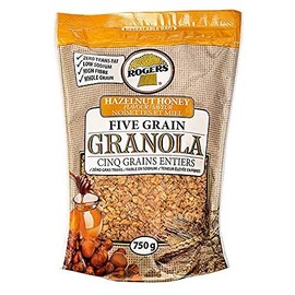 Rogers 5 Grain Granola Hazelnut Honey Blend - Containing Five Different Whole Grains Which Are Toasted With a Touch of Honey and Brown Sugar (Oats, Wheat, Triticale, Barley, Millet)