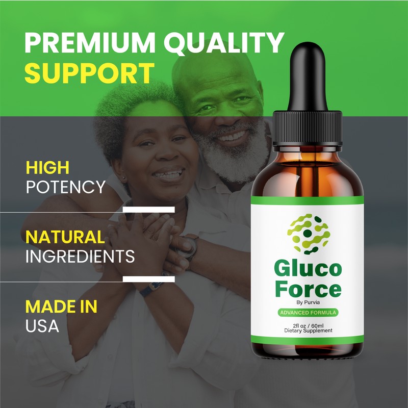 Purvia Gluco Force Liquid Drops Extra Strength Formula Supplement for