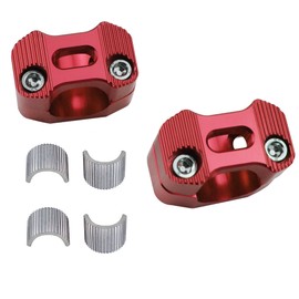 Motorcycle CNC Handlebar Riser 22mm 28mm Bar Mount Clamps For EXC KLX KXF YZF CRF XR SX SXF YZ Motorbike Motocross Dirt Pit Bike 7/8" 22mm to 22mm 7/8" 1 1/8" 28mm Scooter (Red)