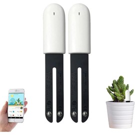 4-in-1 Plant Moisture Meter Watering Indicator, Intelligent Soil Tester Automatically Monitors Plants Moisture/Light/Fertility / Temperature Level, for Mijia App (2 Packs)