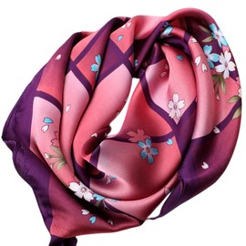 FAIRYGATE Satin Tuch für Haare Damen Quadratische Seidentuch Mehrzweck Mode Bedruckte kleine Satinschals Taschentücher Halstuch Vierecktuch Kopftuch DA2115