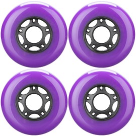 WHEELCOME 8-Pack Inline Skate Wheels Outdoor Indoor Roller Blade Wheels 85a Roller Hockey Wheels 64mm 70mm 72mm 76mm 80mm Inline Wheels Replacement for RipStik, Luggage, Scooter, etc (Purple, 72mm)
