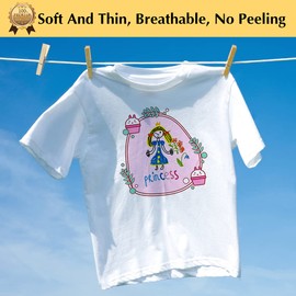 TransOurDream Drawable Heat Transfer Paper for T Shirts (25 Sheets, 8.5x11", Light 4.0) Printable Heat Transfer Vinyl for Inkjet Printer Iron on Transfers for Light Fabrics (TRANS-L4-20)