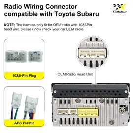 Aftermarket Radio Wiring Harness Compatible with Toyota 1992-2019, Universal ISO Car Stereo Adapter Fits for RAV4 1996-2009 Tacoma 2005-2020 Tundra 2004-2018 Subaru 2010-2019