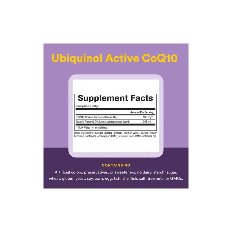 Natural Factors Ubiquinol Coq10 Activa 100mg 30softgels Sfn