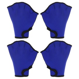 PATIKIL Webbed Swim Gloves, 2 Pairs Unisex Swimming Resistance Gloves Water Resistance Training Accessories for Swimming and Diving, L, Dark Blue