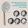 AULEEND Shower Slide Bar Handheld Shower Head with Hose, 5-Function