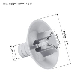 MECCANIXITY Air Conditioner Drain Hose Connector 25mm Tube Straight Fitting Replacement Part Accessories for Mini-Split Window AC, Grey Pack of 3