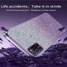 WBWONE Glitter Case for OPPO A52 / A72 / A92 Case, Electroplated Edge, Flexible Protection, Shockproof Soft Cover Shell with Glitter Stickers - Pink